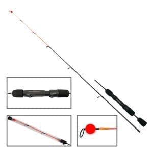 Seliavinė meškerė Siweida „Kolibri ICE” Carbon 1-11g, 1m. Puikiai tina žvejybai ir iš valties. Ultra lengvas su labai jautria viršūnėle spiningas, sukurtas vertikaliai žvejybai iš valties arba nuo ledo