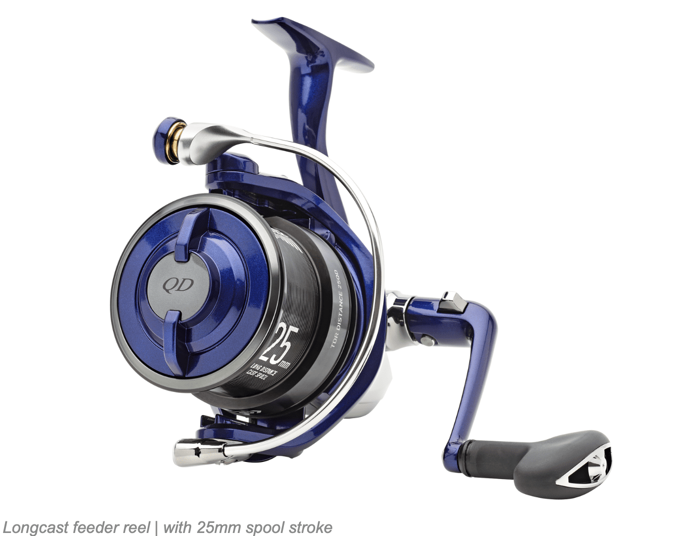 Daiwa 23 TDR Distance 25 QD ritė iš kampo su 25 mm eiga