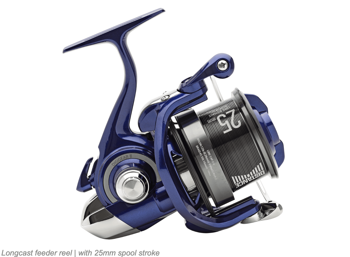 Daiwa 23 TDR Distance 25 QD ritė iš šono su 25 mm eiga